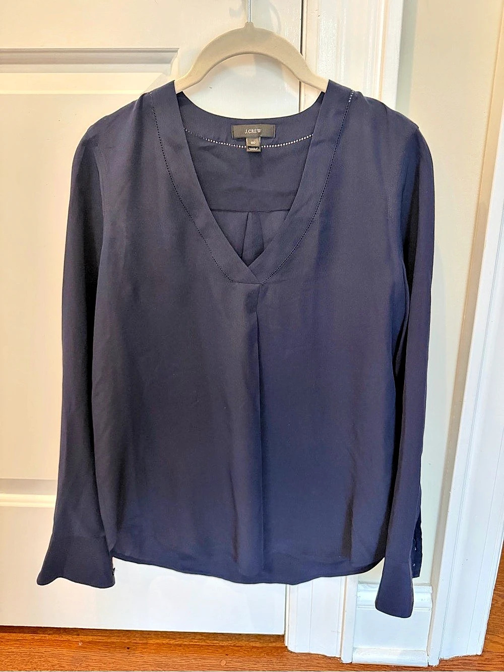 J. Crew Long Sleeve Blouse in Blue Size 00 Like New